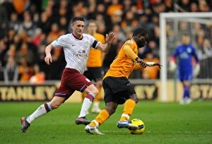 Wolves v Aston Villa Collection: Clash of the Midlands: Keane vs. Frimpong - Wolverhampton Wanderers vs