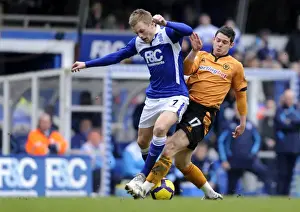 Framed Print : Clash of the Midlands: Premier League Showdown - Larsson vs. Jarvis: A Battle of Birmingham and Wolves