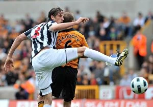 Wolves v West Bromwich Albion Collection: A Clash of Rivals: Jonas Olsson vs. Jody Craddock - The Intense Wolverhampton Derby Showdown