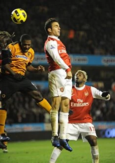 Images Dated 11th November 2010: A Clash of Stars: Cesc Fabregas vs. Sylvan Ebanks-Blake - Wolverhampton Wanderers vs. Arsenal