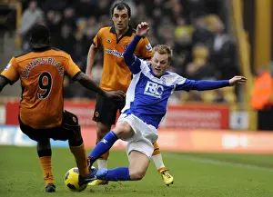 Framed Print : Clash of the Strikers: Larsson vs. Ebanks-Blake - Wolverhampton Wanderers vs. Birmingham City, Premier League Rivalry Framed Print : Clash of the Strikers: Larsson vs. Ebanks-Blake - Wolverhampton Wanderers vs. Birmingham City, Premier League Rivalry