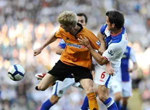Blackburn V Wolves Prints: Clash of Titans: Andrew Keogh vs. Ryan Nelsen - Barclays Premier League Showdown