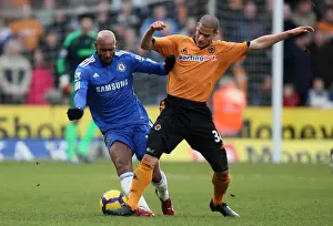 Framed Print : Clash of the Titans: Anelka vs. Ward - Wolverhampton Wanderers vs. Chelsea in the Barclays Premier League