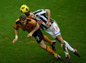 West Bromwich Albion V Wolves Prints: Clash of Titans: Berra vs. Scharner - Wolverhampton Wanderers vs