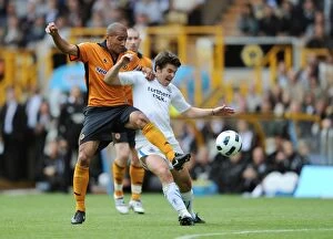 Wolves v Newcastle Collection: Clash of Titans: Henry vs. Barton - Wolverhampton Wanderers vs