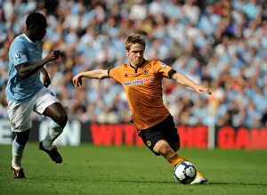 Manchester City V Wolves Prints: Clash of Titans: Kevin Doyle vs
