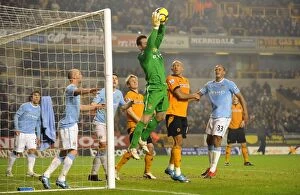 Wolves vs Manchester City Collection: Clash of the Titans: Shay Given vs. Chris Iwelumo - Wolverhampton Wanderers vs Manchester City