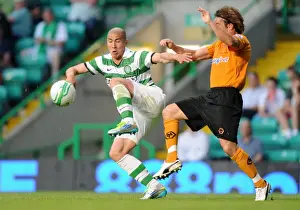 Framed Print : Clash of Titans: Stephen Hunt vs Cha Du-Ri - A Football Showdown: Celtic vs Wolverhampton Wanderers Framed Print : Clash of Titans: Stephen Hunt vs Cha Du-Ri - A Football Showdown: Celtic vs Wolverhampton Wanderers