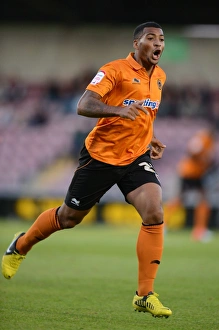 Framed Print : David Davis Scores the Winning Goal for Wolverhampton Wanderers in Capital One Cup Round 2 against Northampton Town (30-08-2012)