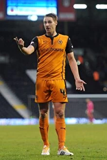 FA Cup - Third Round - Fulham v Wolves - Craven Cottage Collection: David Edwards Determined Moment: Wolverhampton Wanderers at Fulham's Craven Cottage