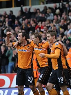 Wolves v Man City Collection: David Edwards Dramatic 2-1 Goal: Wolverhampton Wanderers Stun Manchester City in Premier League