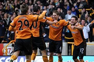 Wolves v Man City Collection: David Edwards Dramatic 2-1: Wolverhampton Wanderers Stun Manchester City in Premier League
