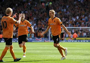 Wolves V Fulham Prints: David Edwards Scores the Decisive Goal: Wolves Lead 2-0 vs Fulham (Barclays Premier League)