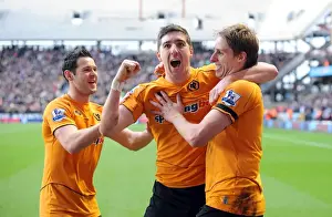 David Edwards Prints: David Edwards Thrilling 2-1 Goal: Wolverhampton Wanderers vs. Aston Villa (Premier League)