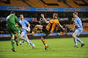 Past Player Prints: David Jones's Near-Goal Thwarted: Wolverhampton Wanderers vs Doncaster Rovers in FA Cup Round Three Replay