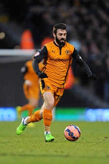 Football Full Length Fulllength Prints: Determined Jack Price: Wolverhampton Wanderers FA Cup Battle at Craven Cottage vs. Fulham