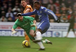 Images Dated 20th February 2010: Didier Drogba's Striking Goal: Wolverhampton Wanderers 0-2 Chelsea