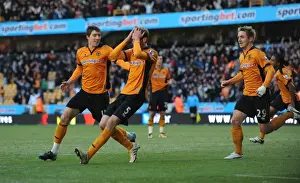 Wolves V Sunderland Prints: Disallowed Goal: Stearman's Celebration Halted as Wolves Score Against Sunderland Is Ruled Out