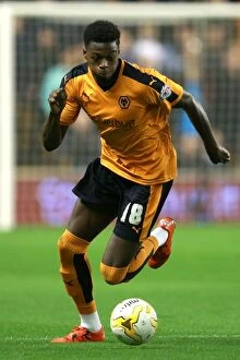 Images Dated 21st October 2015: Dominic Iorfa's Defiant Performance: Wolves vs Brentford (Sky Bet Championship)