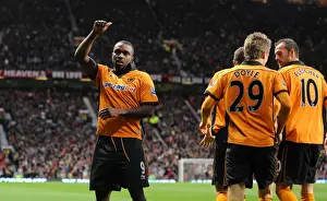 Manchester United V Wolves Prints: Dramatic Equalizer: Sylvan Ebanks-Blake Strikes Back against Manchester United in Premier League Soccer (Wolves vs)