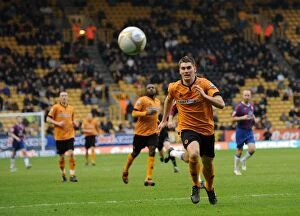 Images Dated 23rd January 2010: FA Cup Fourth Round Drama: Sam Vokes of Wolverhampton Wanderers vs Crystal Palace