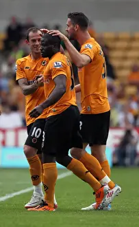Wolves V Real Zaragoza Prints: George Elokobi's Stunner: Wolverhampton Wanderers Take 1-0 Lead Against Real Zaragoza