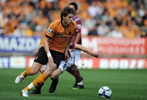 Images Dated 15th August 2009: Greg Halford in Action: Wolves vs West Ham United, Barclays Premier League (2009)