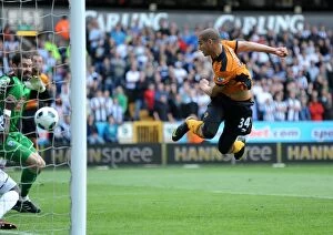 Adlene Guedioura Collection: Guedioura's Striking 2-0: Wolverhampton Wanderers vs. West Bromwich Albion