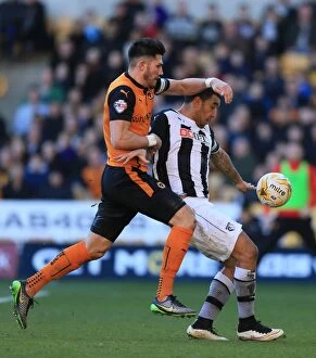 Images Dated 7th March 2015: Intense Battle for Championship Supremacy: Batth vs. Deeney - Wolves vs. Watford