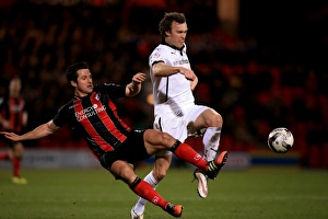 Sky Bet Championship - AFC Bournemouth V Wolves - Dean Court Prints: Intense Battle: Kermorgant vs McDonald - Championship Showdown