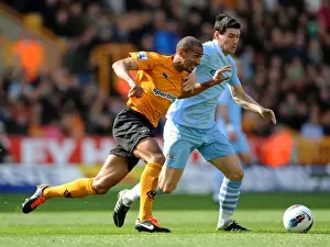 Wolves V Manchester City Prints: Intense Rivalry: Henry vs. Barry at Molineux - Wolverhampton Wanderers vs