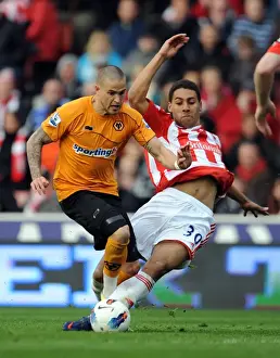 Intense Rivalry: Shotton vs. Kightly - The Unforgettable Tackle in Wolverhampton Wanderers vs. Stoke City Premier League Clash