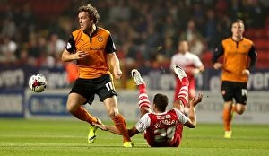 Images Dated 16th September 2014: Intense Rivalry: Wolverhampton Wanderers vs Charlton Athletic - A Battle for Supremacy in the Sky