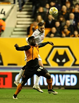 Sky Bet Championship - Wolves V Derby County - Molineux Stadium Prints: Intense Rivalry: Wolves vs. Derby County - A Battle for Championship Supremacy: Dicko vs