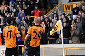 Framed Print : Jamie O'Hara Scores Stunner: Wolverhampton Wanderers Take 2-0 Lead Over Blackpool (Premier League) Framed Print : Jamie O'Hara Scores Stunner: Wolverhampton Wanderers Take 2-0 Lead Over Blackpool (Premier League)