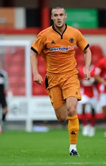 Season 2009-10 Prints: Jason Shackell Leads Wolverhampton Wanderers in Pre-Season Friendly Against Crewe Alexandra
