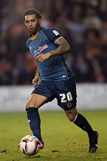 Season 2012-13 Prints: Jermaine Pennant and Wolverhampton Wanderers Take on Blackpool in Npower Championship Clash at Bloomfield Road