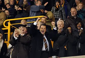 Wolves V Manchester United Prints: Jez Moxey's Euphoric Moment: Wolves Triumph Over Manchester United in the Premier League
