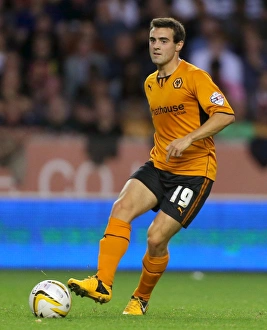Johnstones Paint Trophy Prints: John Price of Wolverhampton Wanderers in Action against Walsall during the Johnstones Paint Trophy Match at Molineux