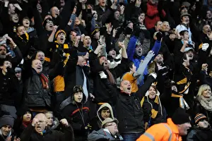 Framed Print : Jubilant Wolves Fans Celebrate Victory: Wolverhampton Wanderers vs. Birmingham City, Barclays Premier League Framed Print : Jubilant Wolves Fans Celebrate Victory: Wolverhampton Wanderers vs. Birmingham City, Barclays Premier League