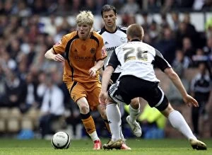 Derby County Vs Wolves Collection: Keogh vs Todd: Championship Battle at Pride Park - Wolves vs Derby County (April 13, 2009)