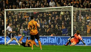 Framed Print : Kevin Doyle Scores His Second Goal: Wolves 2-0 Bolton Wanderers in Championship