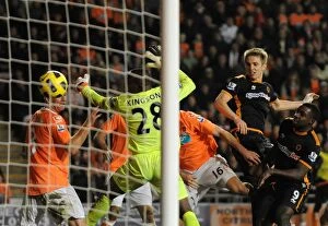 Blackpool v Wolves Collection: Kevin Doyle's Dramatic 2-1 Goal for Wolverhampton Wanderers vs. Blackpool in the Premier League