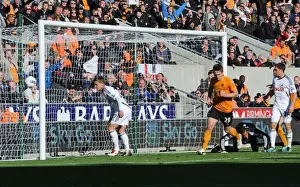 Wolves V Swansea Prints: Kevin Doyle's Dramatic Goal: Wolverhampton Wanderers Trail Swansea 1-2