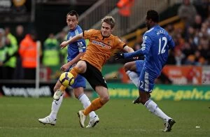 Images Dated 20th February 2010: Kevin Doyle's Pivotal Interception: A Tactical Masterclass at Wolverhampton Wanderers vs Chelsea