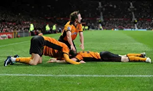 Player Prints: Kevin Foley's Dramatic Equalizer: Wolverhampton Wanderers vs Manchester United in Carling Cup