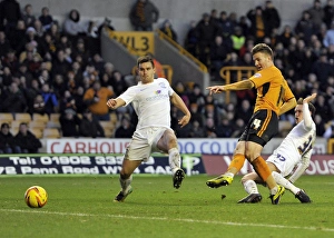 Soccer Wolves Prints: Lee Evans Scores His Second Goal: Wolverhampton Wanderers vs