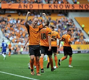 Sky Bet League One : Wolves v Gillingham : Molineaux : 10-08-2013 Collection: Leigh Griffiths Double Strike: Wolves Sky Bet League One Victory over Gillingham at Molineux