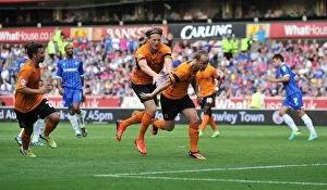 Images Dated 10th August 2013: Leigh Griffiths Scores Brace: Wolves Secure Sky Bet League One Victory over Gillingham (August 10)