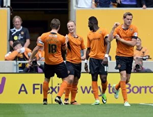 Images Dated 10th August 2013: Leigh Griffiths Scores Opening Goal for Wolverhampton Wanderers in Sky Bet League One Debut